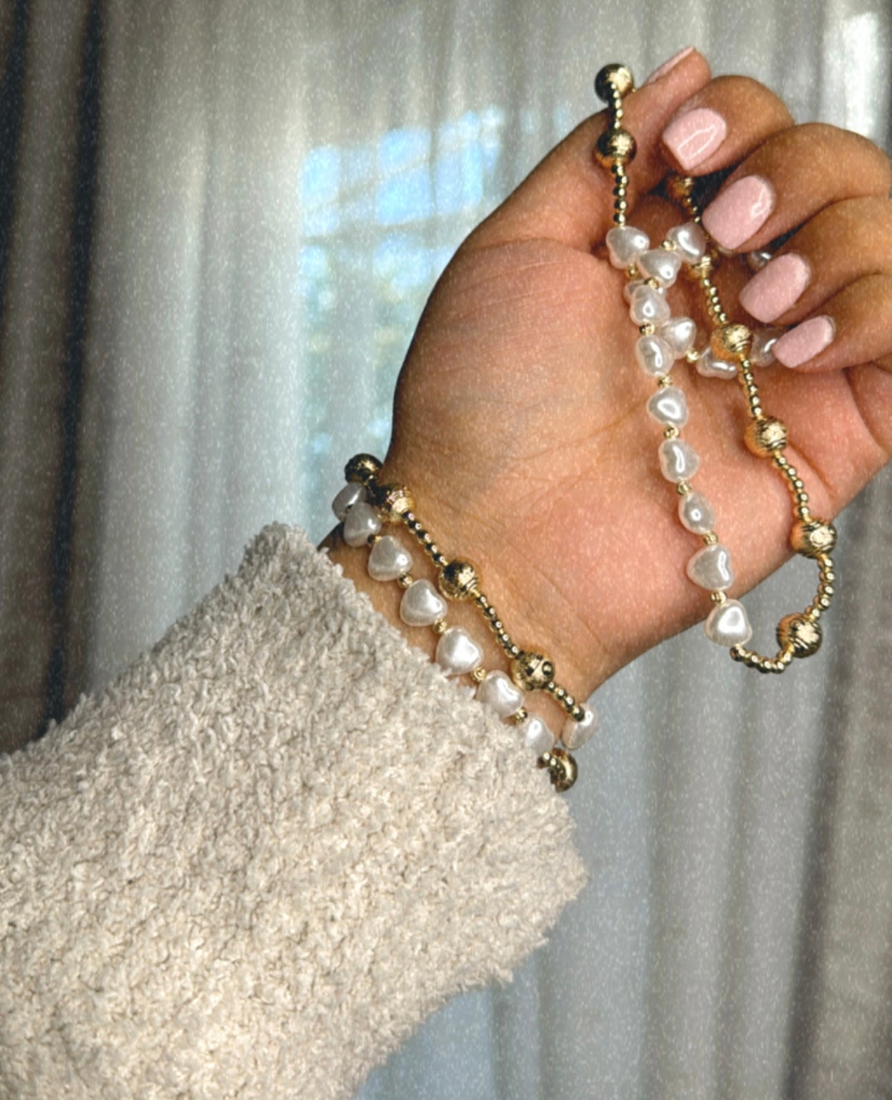 Heart Pearl Bracelet